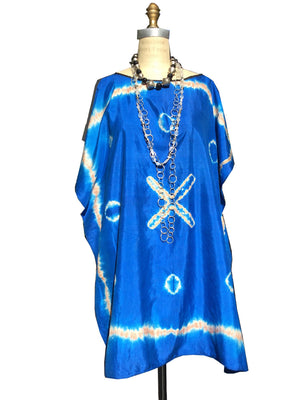 Silk Caftan Almost Famous Collection - Blue Monday