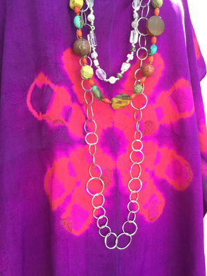 Silk Caftan Almost Famous Collection - Purple Rain