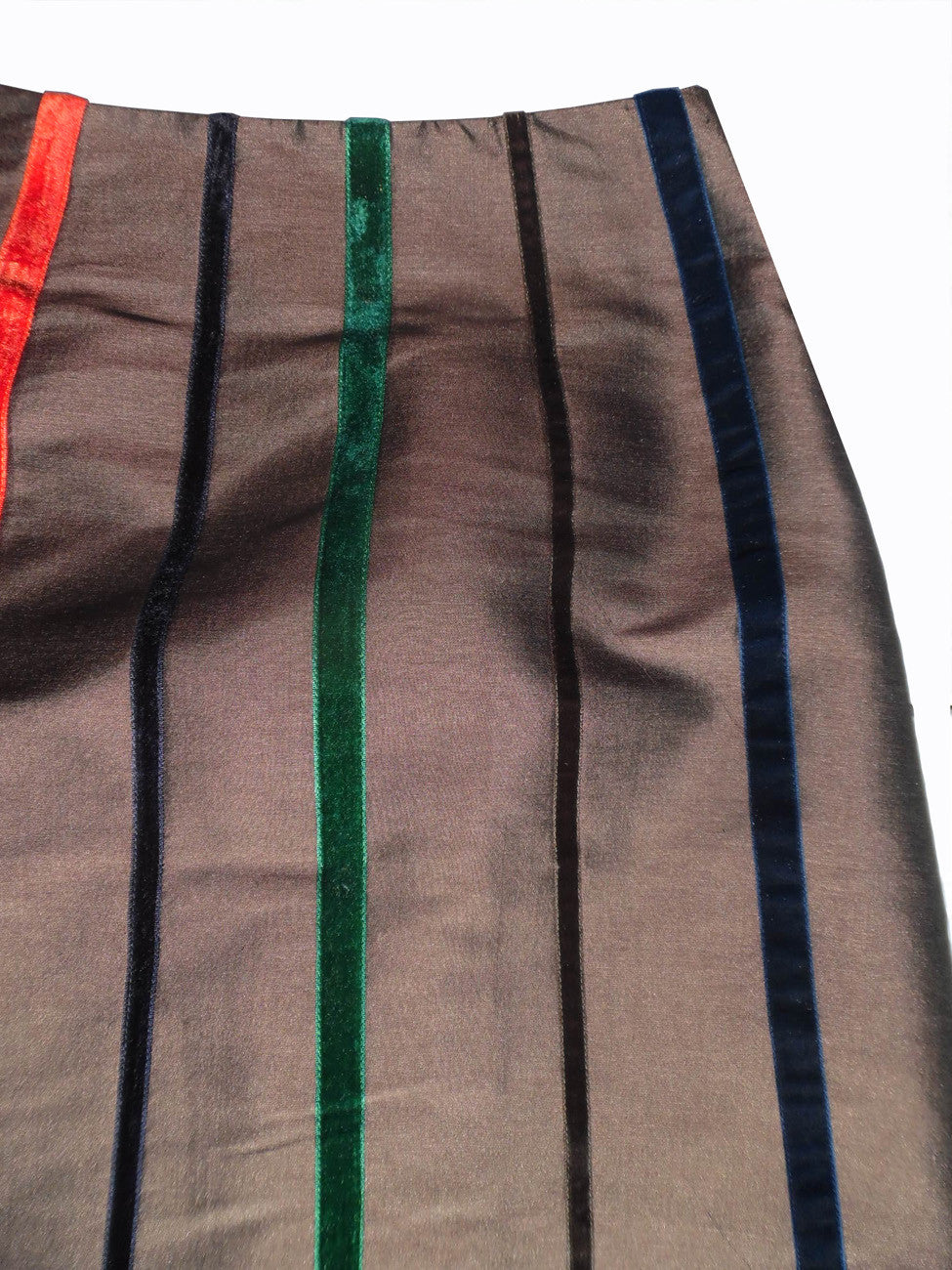 Carnival Skirt Thai Silk And Velvet Ribbons Garnet