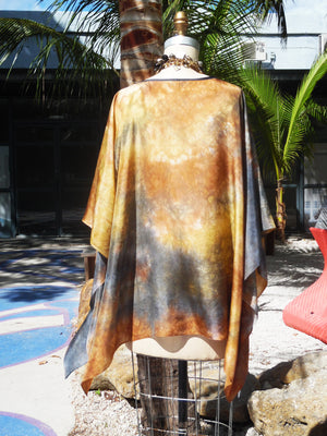 Silk Caftan Hand Painted Shibori Model 2