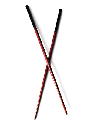 Chopsticks Rosewood Round And Black Horn 5Cm