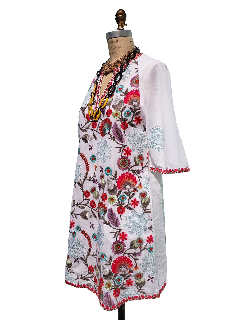 Hand Embroidery Cotton Dress, Boho Beach Dress, Swim Cover Up | eBay