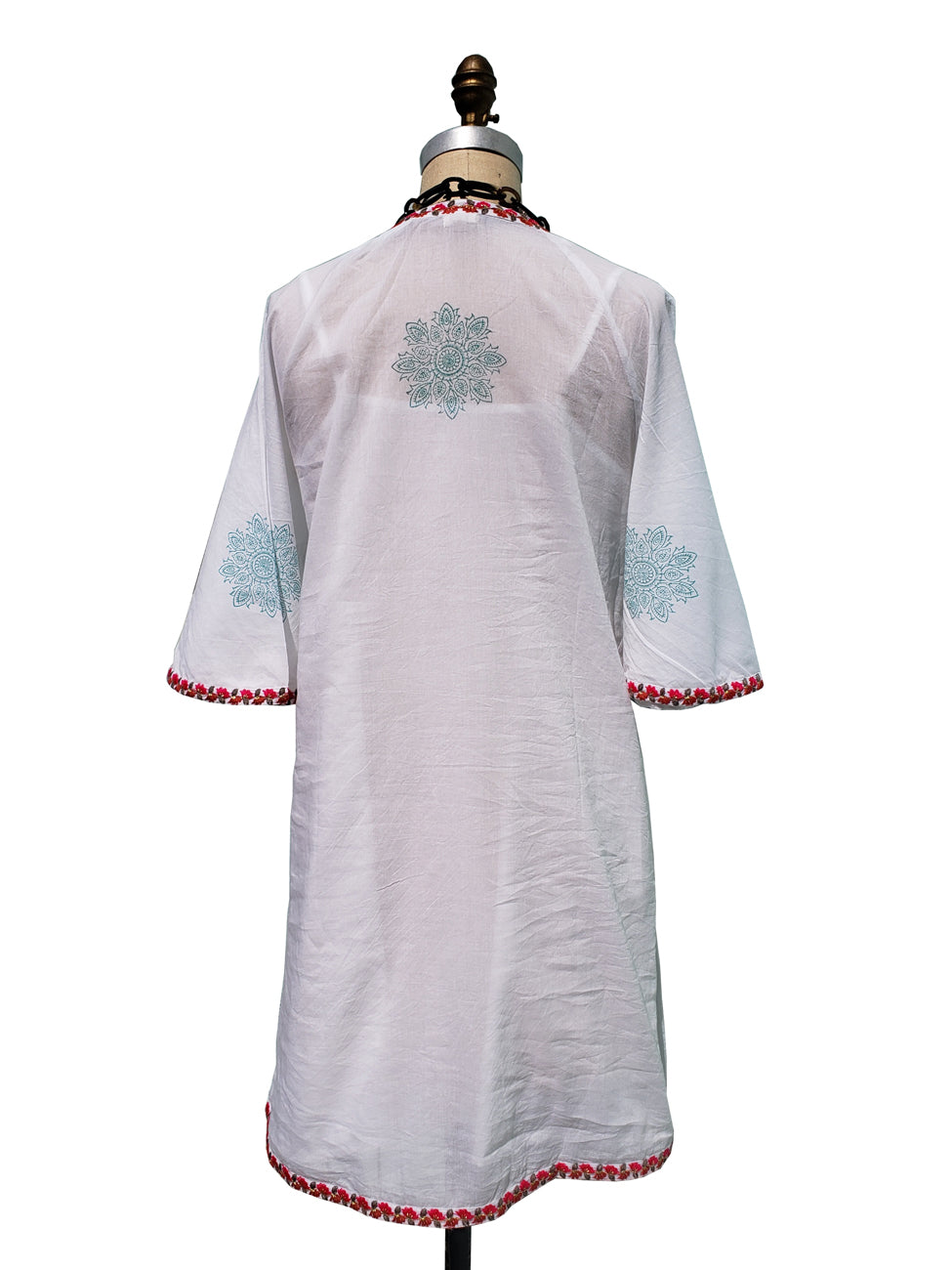 Hand Embroidered Cotton Shift Dress