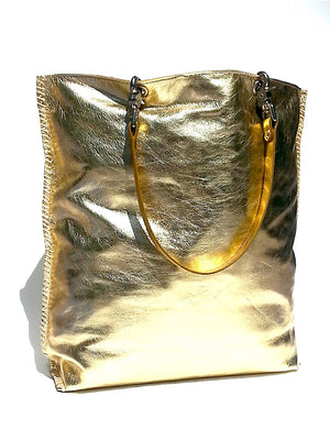 Gajumbo Tote Bag Metallic Leather