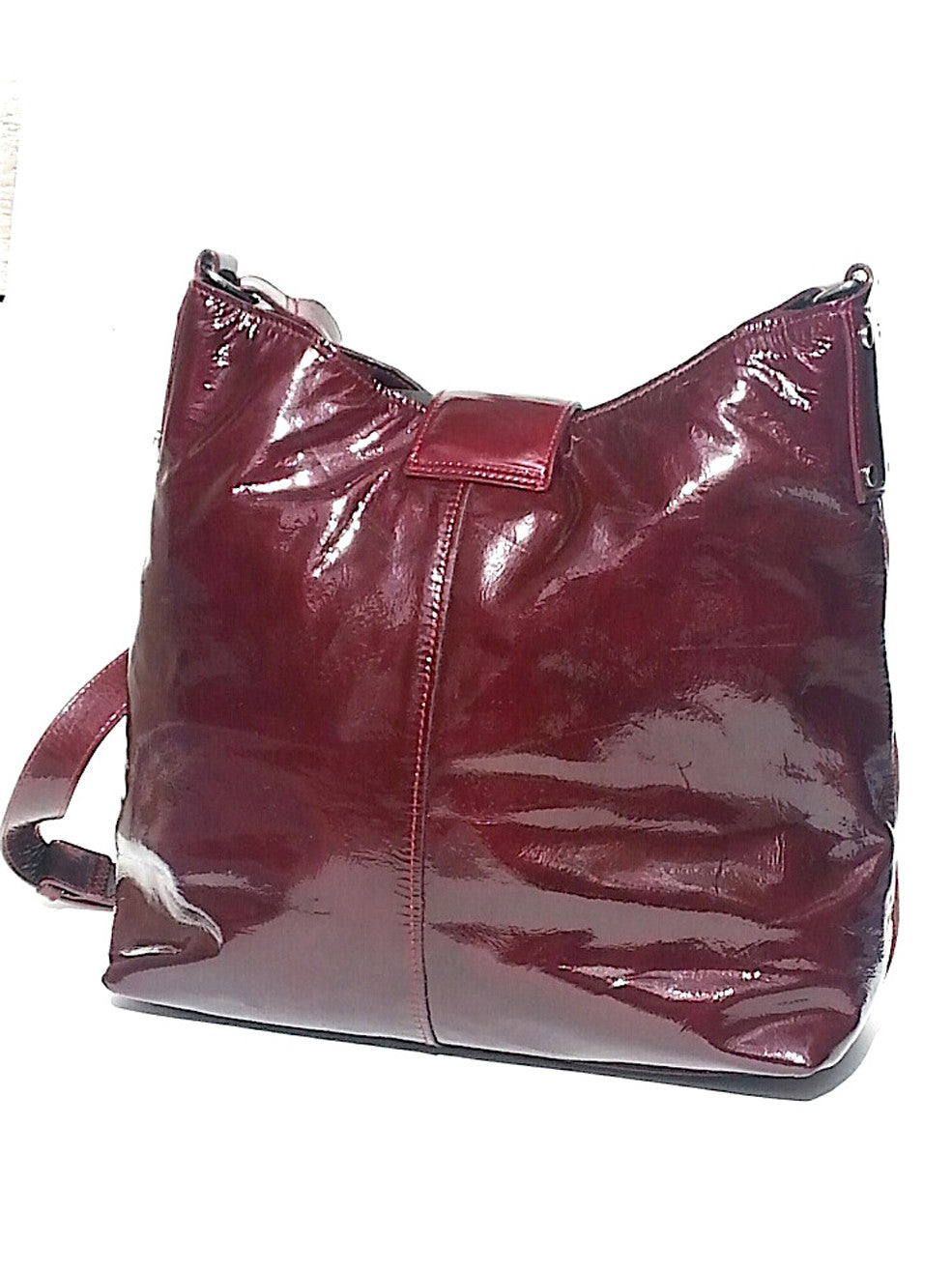 Hobo Crossbody Bag Patent Leather