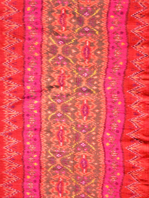 Silk and Cotton Ikat Textile