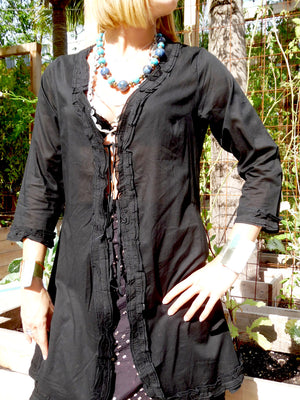 The Lala Beach Cover Up Black
