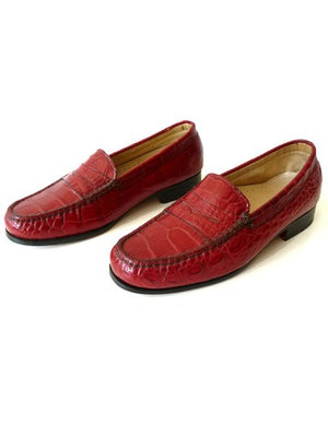 Crocodile Penny Loafers Hand Stitched 1 Pair Only Made