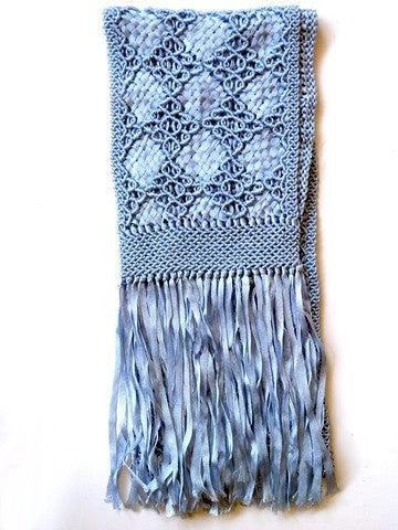 Silk Macrame Hand Knotted Scarf