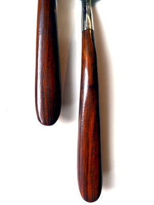 Rosewood And Stainless Steel Wave Pattern Salad Server Set