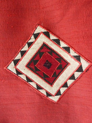 Table Runner Thai Silk Vintage Suzani Embroidery