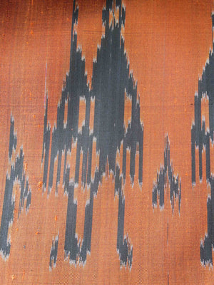 Silk Ikat Double Side Shawl Ancient Man on Copper