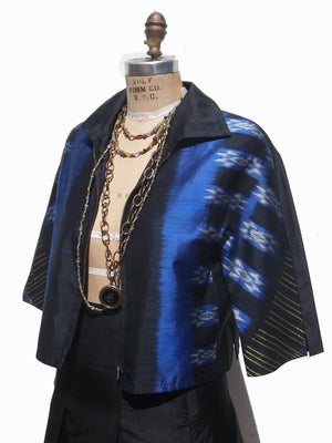 Modern Ikat Couture Cut Jacket Amethyst