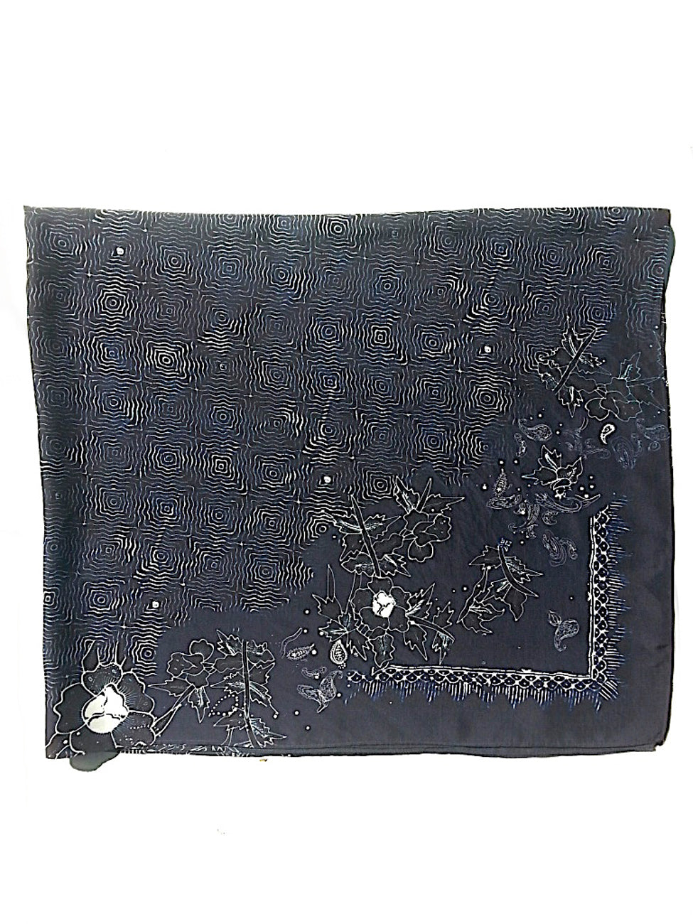 Large Silk Square Scarf Batik Digital Print