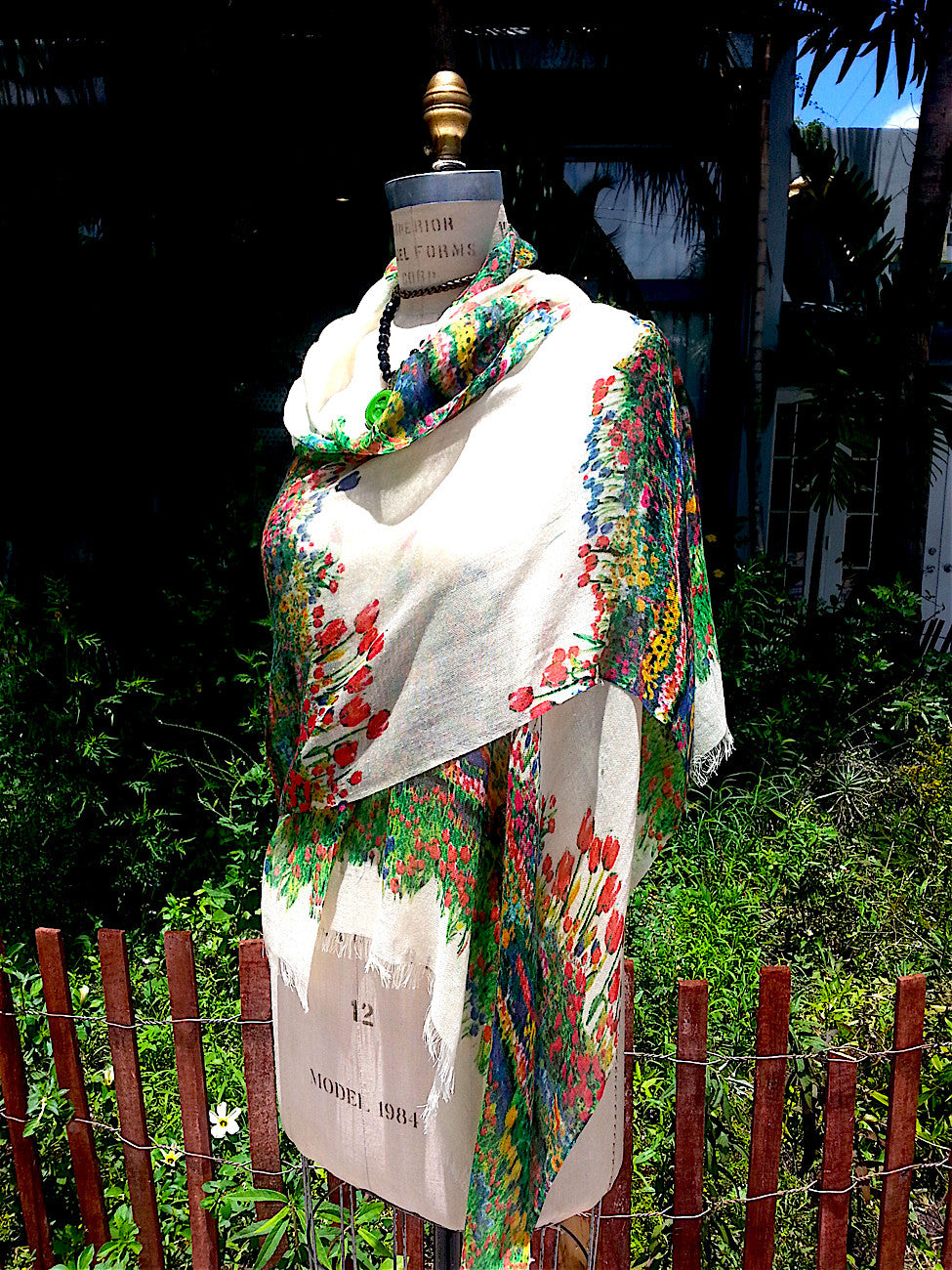 Shawl Silk And Cashmere Monet Floral