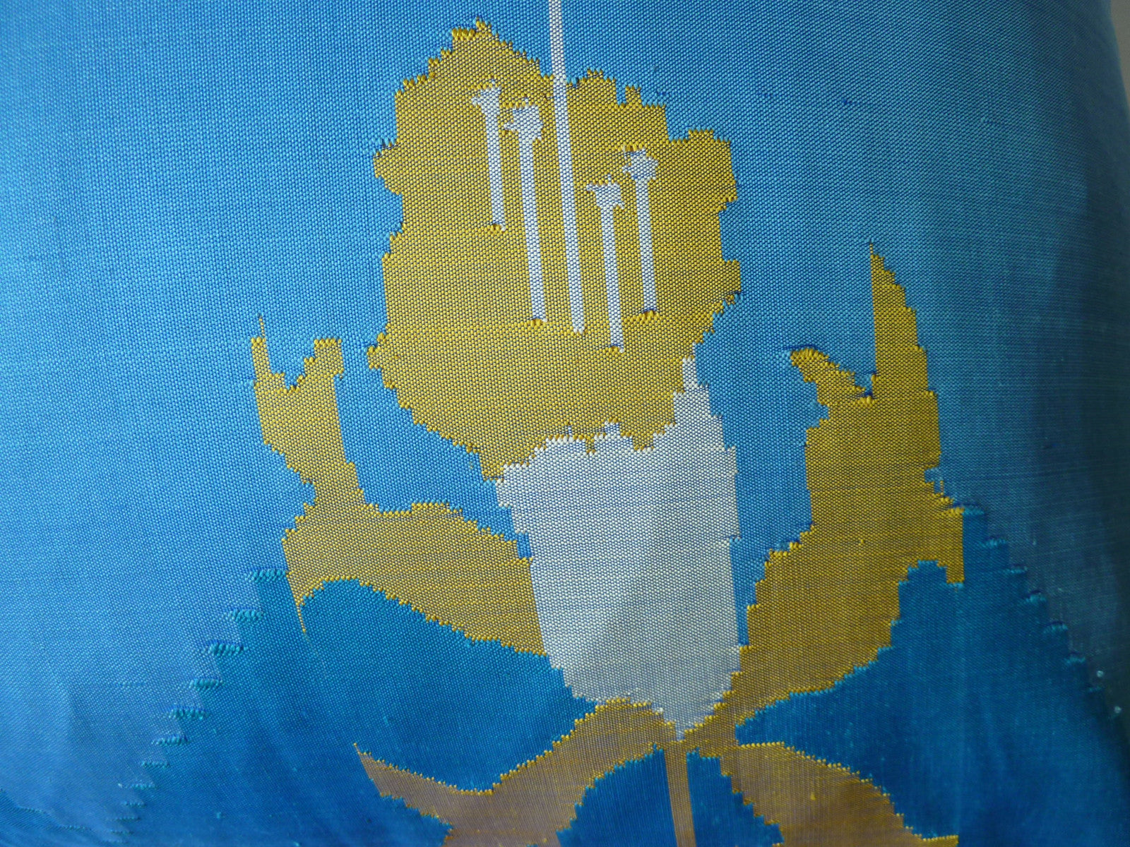 Burmese Silk 30 inch King Size Square Pillows Royal Blue