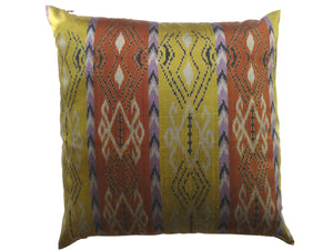 Thai Silk Modern Ikat Pillow Navajo