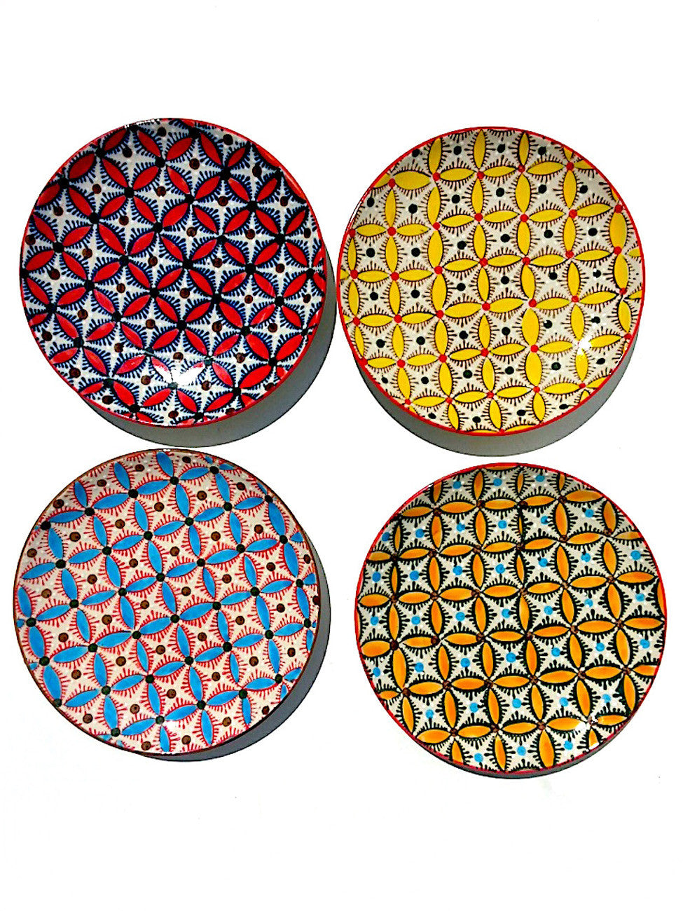 Salad Plate Mosaic Design Set Of 4