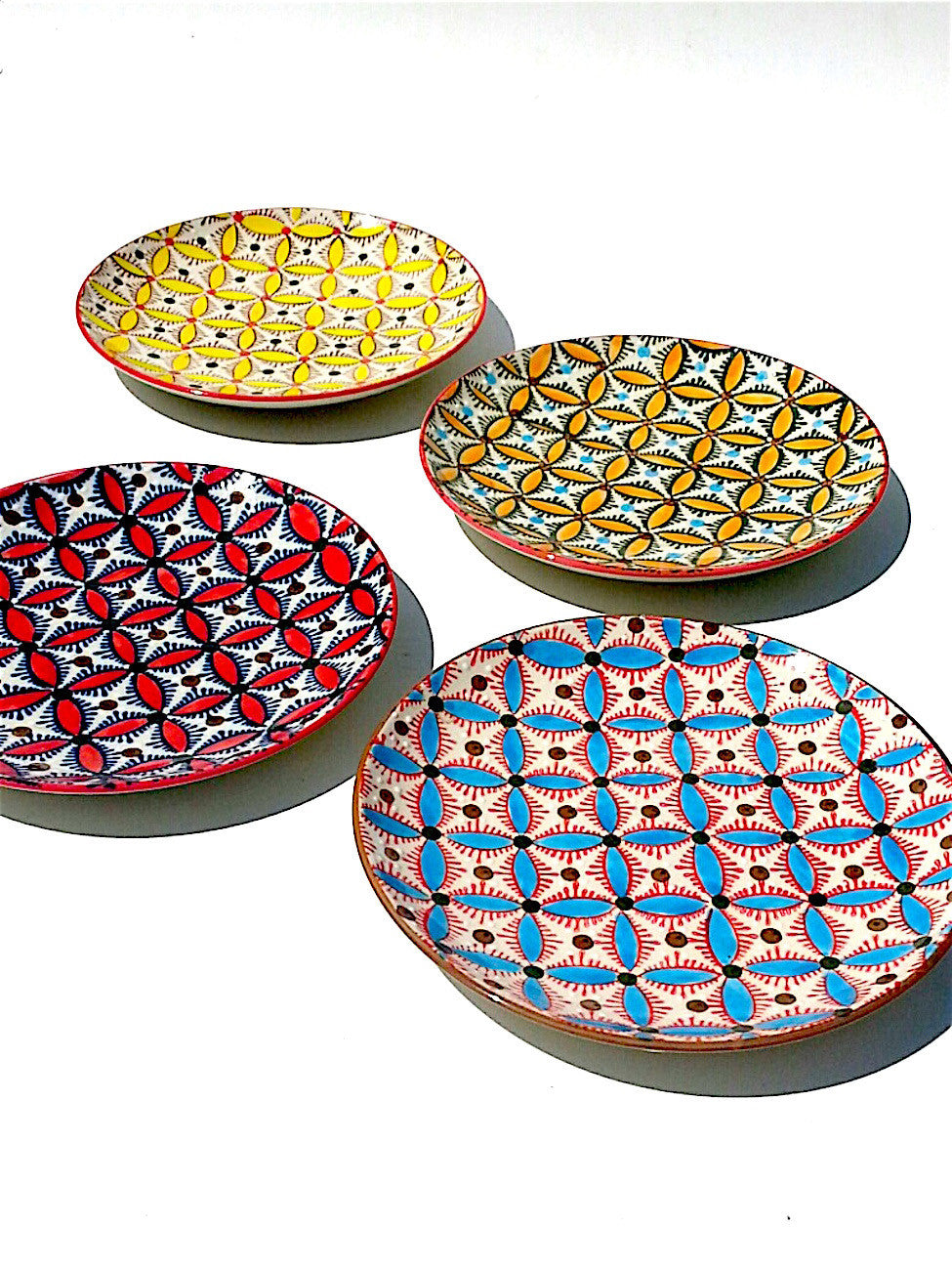 Salad Plate Mosaic Design Set Of 4