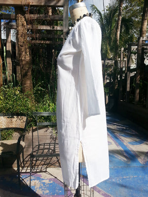 Raja Cotton Long Tunic White