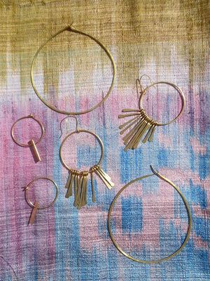 Hoop Earrings Extra Large Gold On Brass