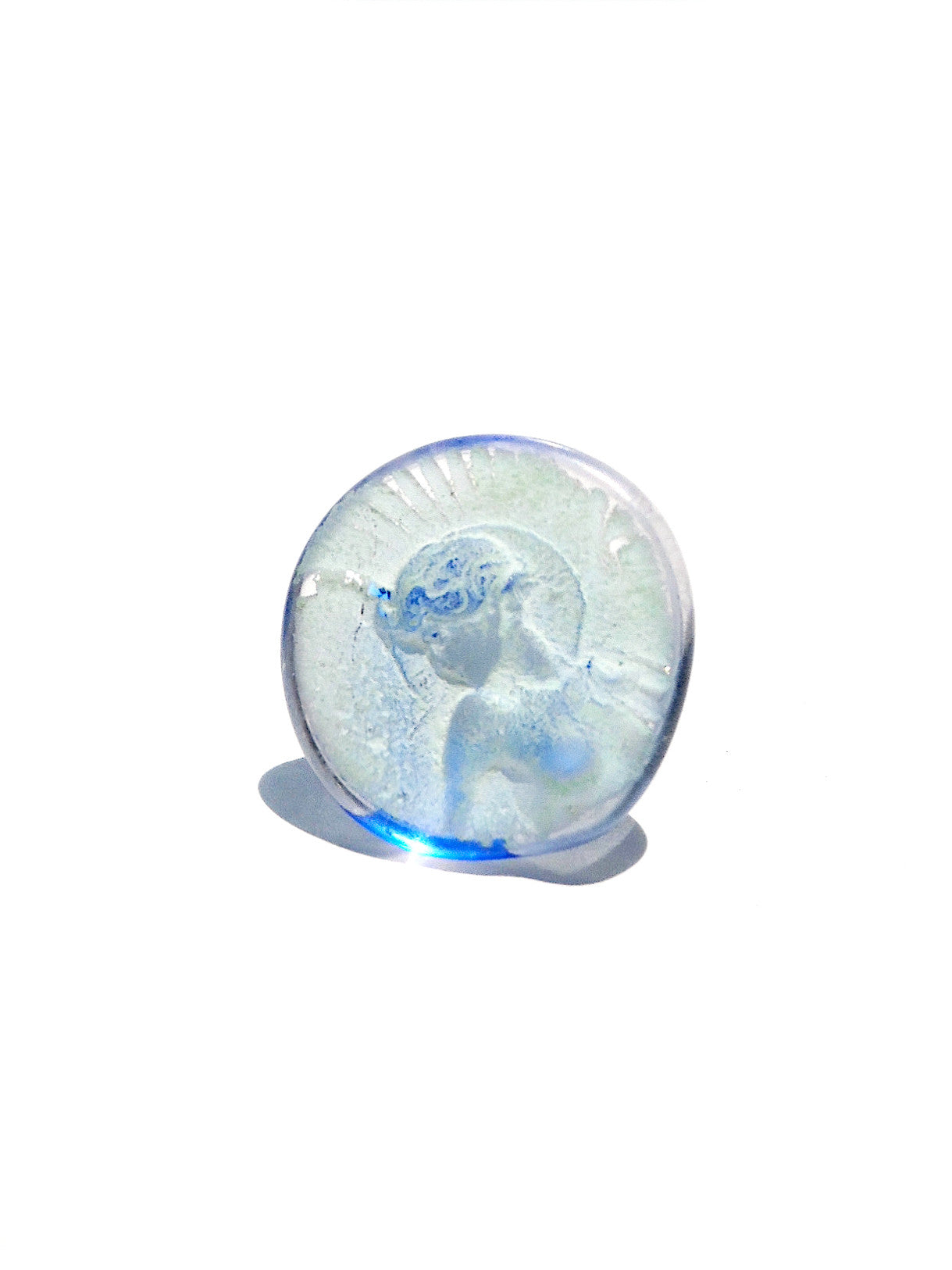 Ring Hand Cast French Glass Angel