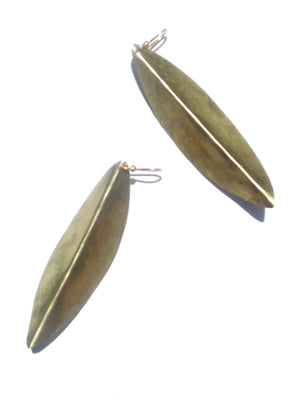 Earrings Arrow In Gold On Brass