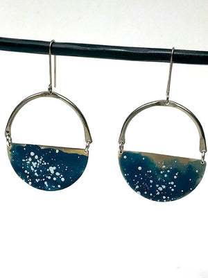 Earrings Half Moon Alpaca Galaxy