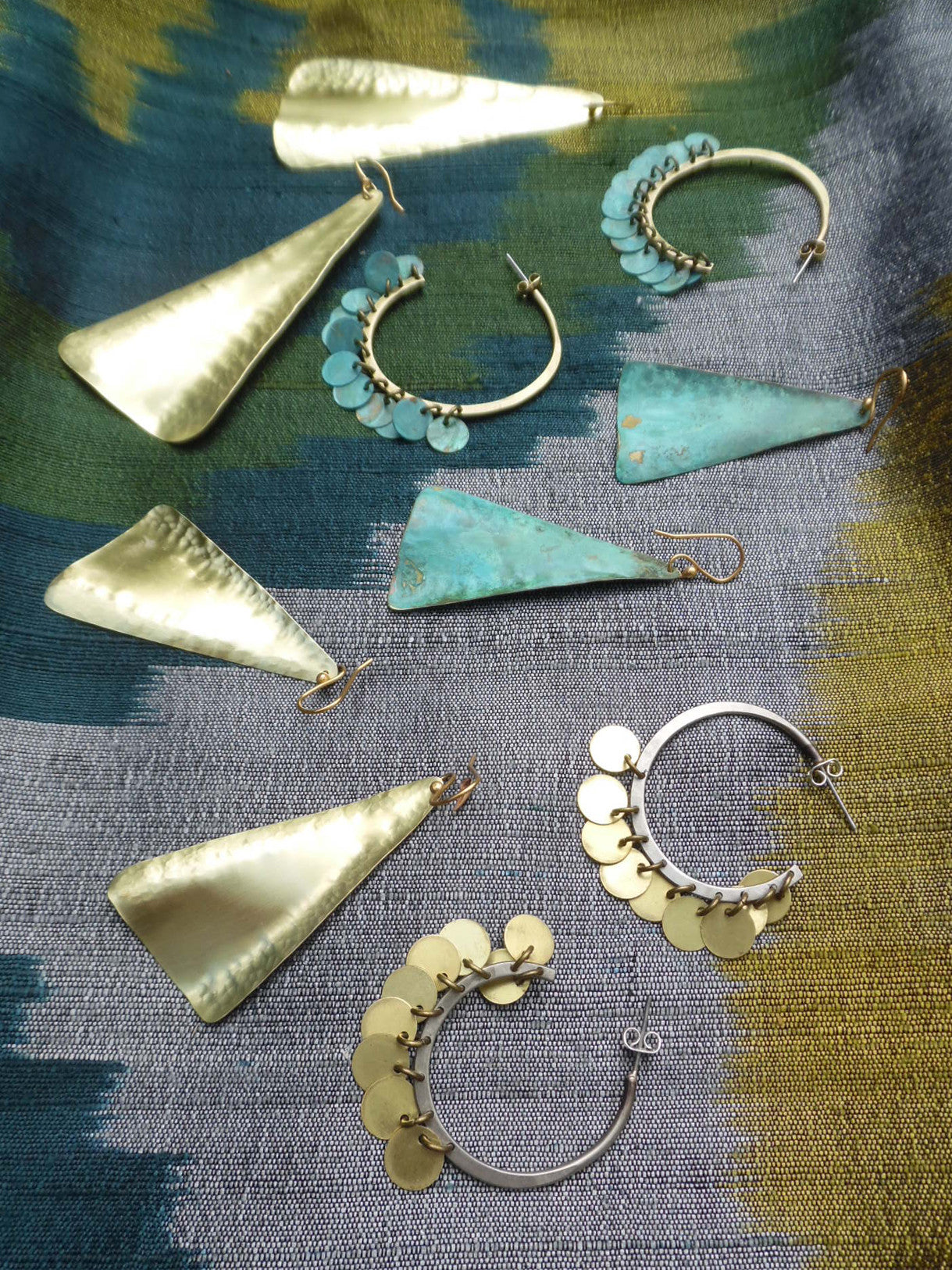 Earrings Arabia Hoops Alpaca Silver and Gold Medium