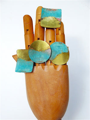 Statement Rings in Brass Gold Patina