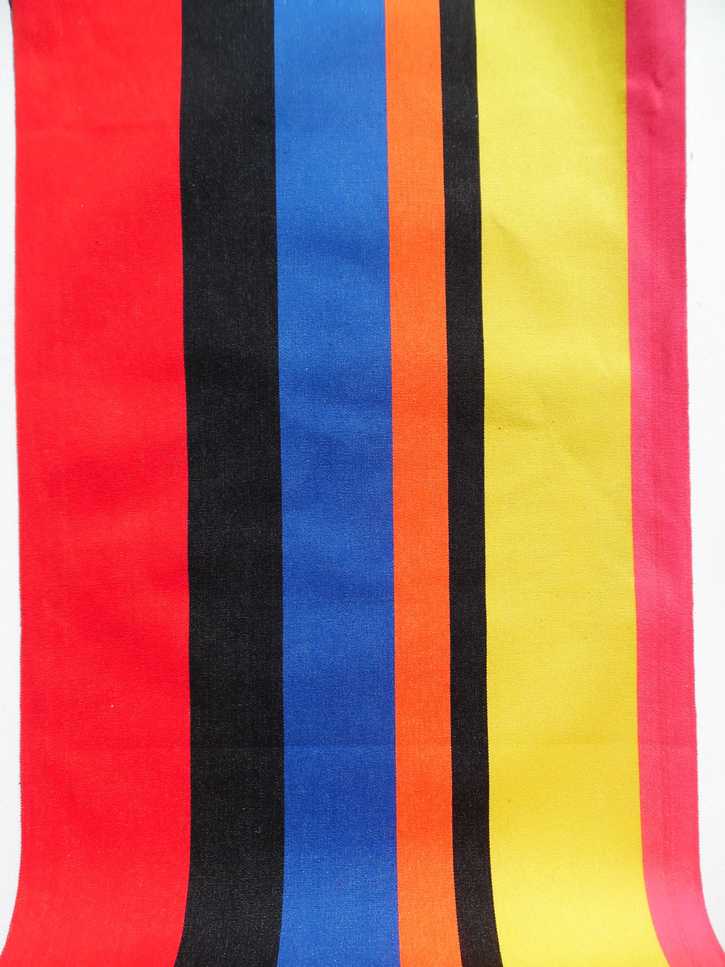 French Cotton Canvas Striped Textile Colorblock