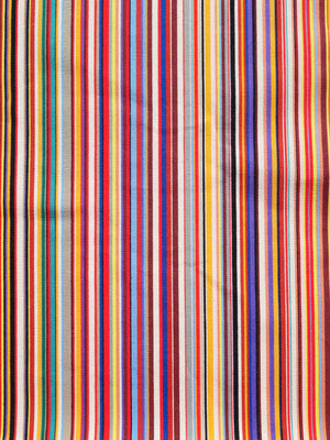 French Cotton Canvas Striped Textile Multi