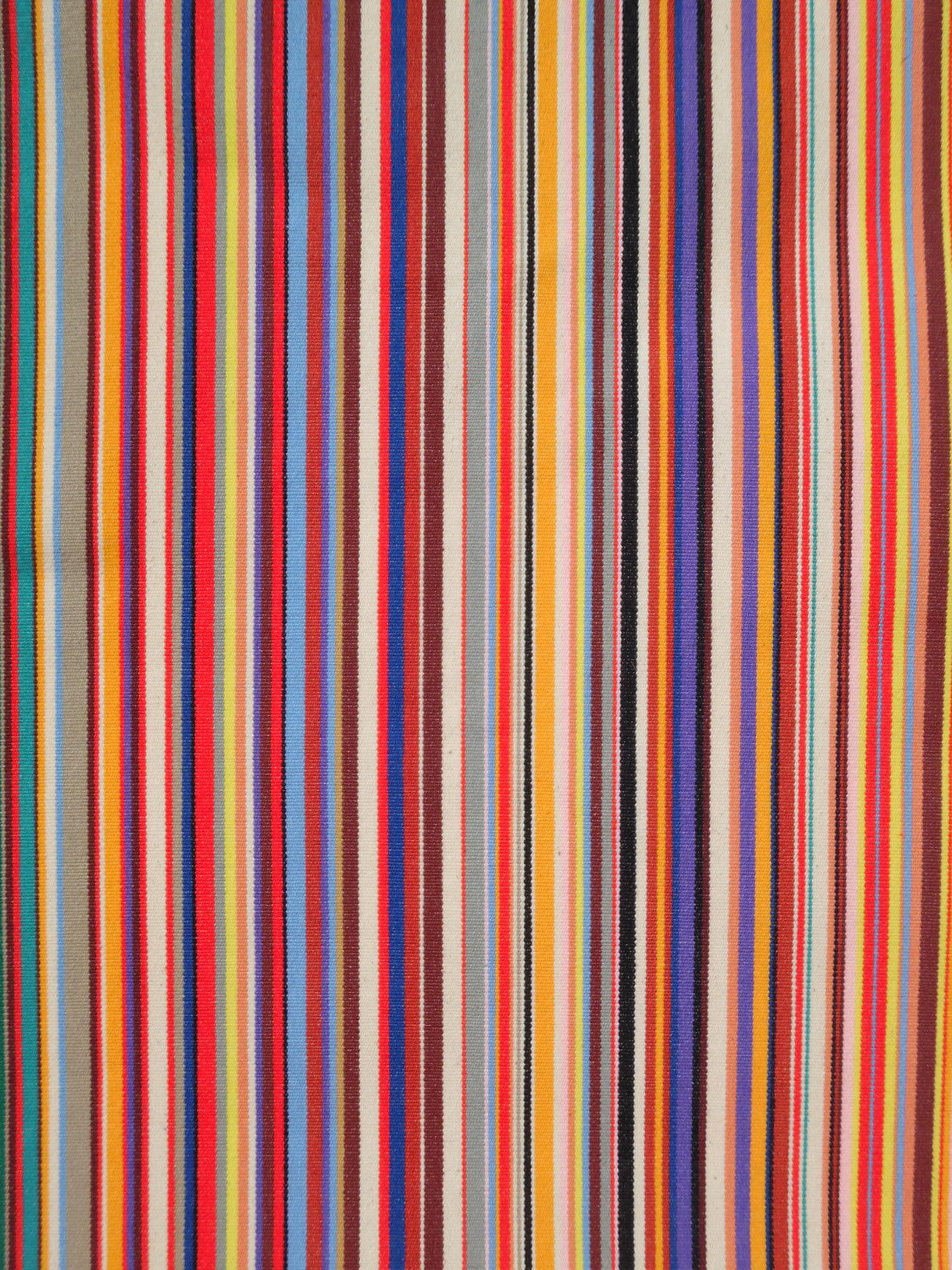 French Cotton Canvas Striped Textile Multi