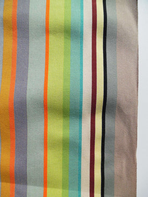 French Cotton Canvas Striped Textile Pastel