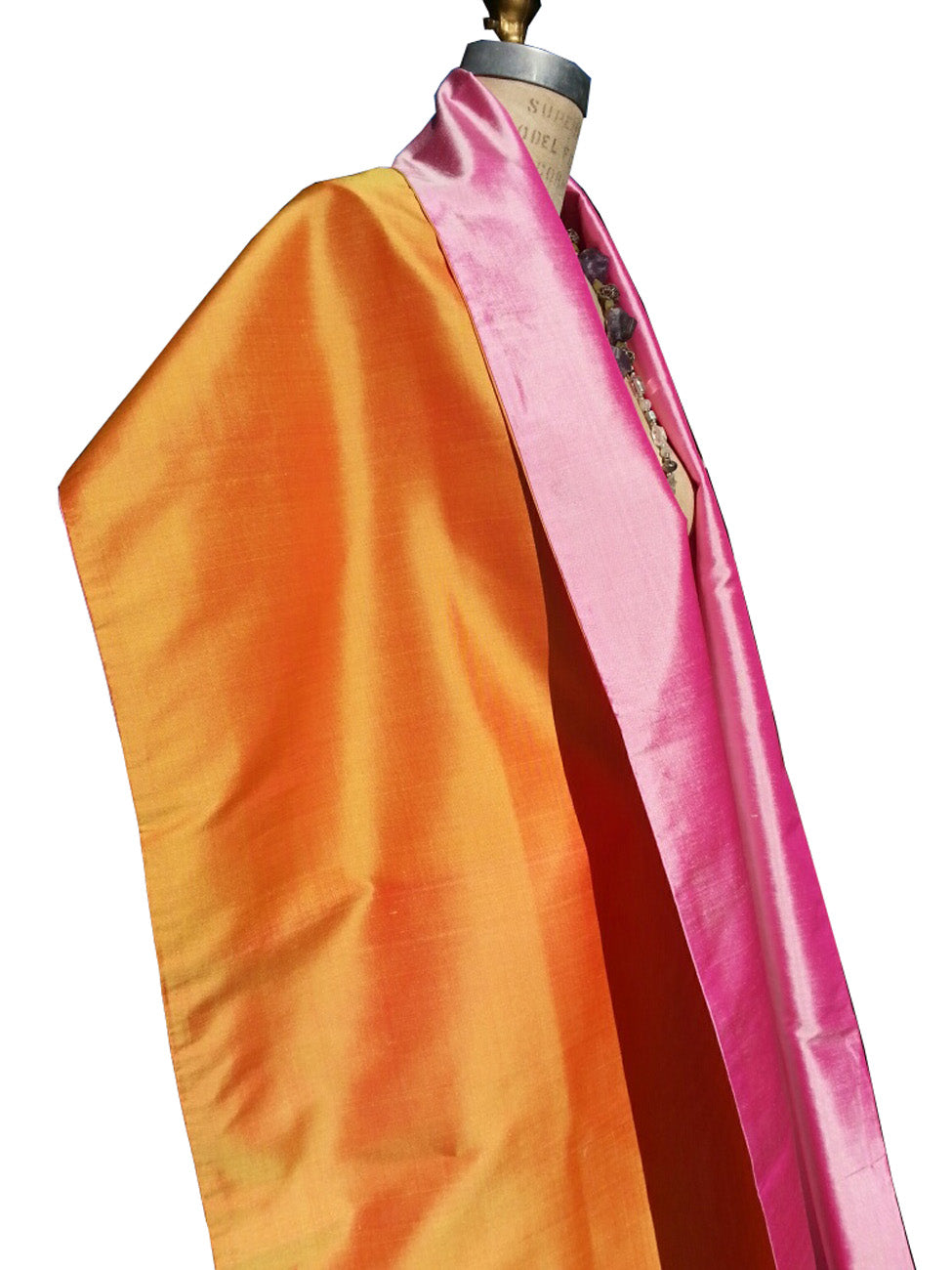 Double Sided Evening Shawl Candy Pink Tangerine