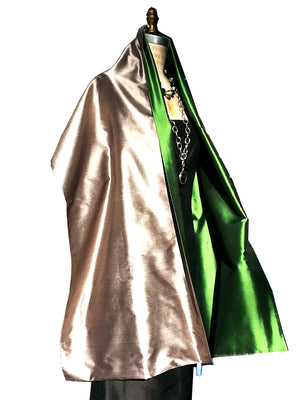 Double Sided Evening Shawl Pewter Verde