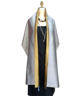 Double Sided Evening Shawl Brass and Silver